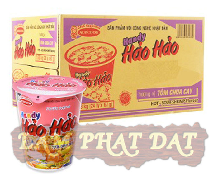 Đặc điểm của mì ly hảo hảo tôm chua cay 67g