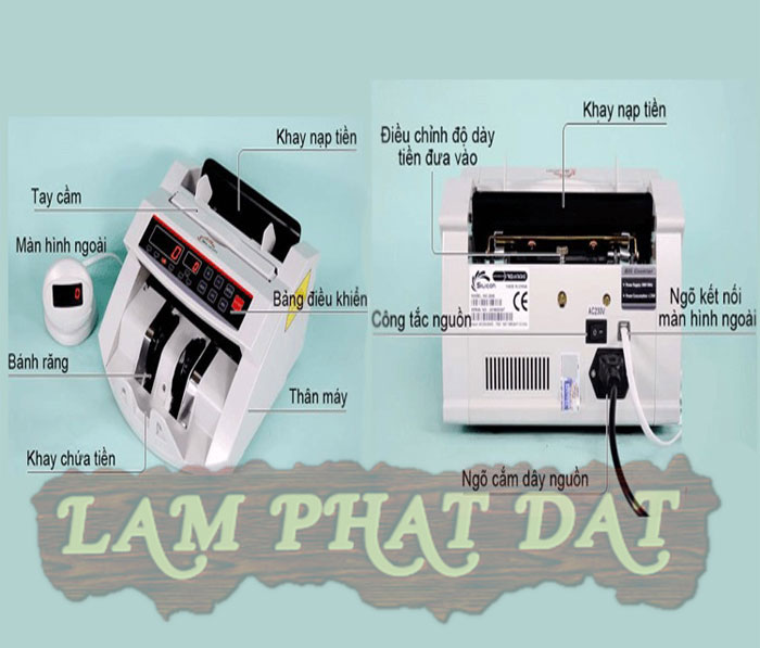 Máy đếm tiền khá nhỏ gọn, đơn giản