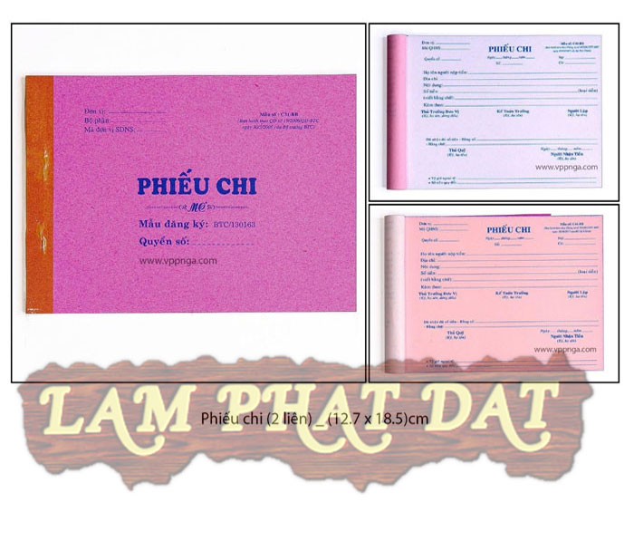 Phiếu chi 2 liên - loại chứng từ được sử dụng nhiều hiện nay