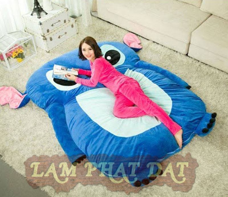 Giường hình thú nhồi bông stitch cực độc đáo