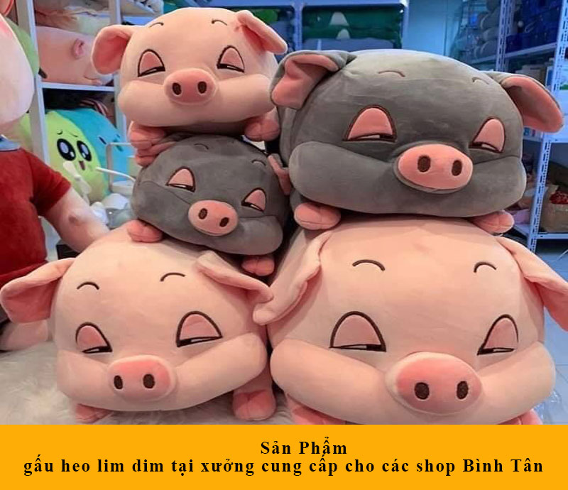 Gấu heo lim dim tại xưởng cung cấp cho các shop Bình Tân