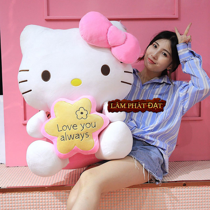 Cửa Hàng Gấu Bông Hello Kitty Ôm Hoa Love You
