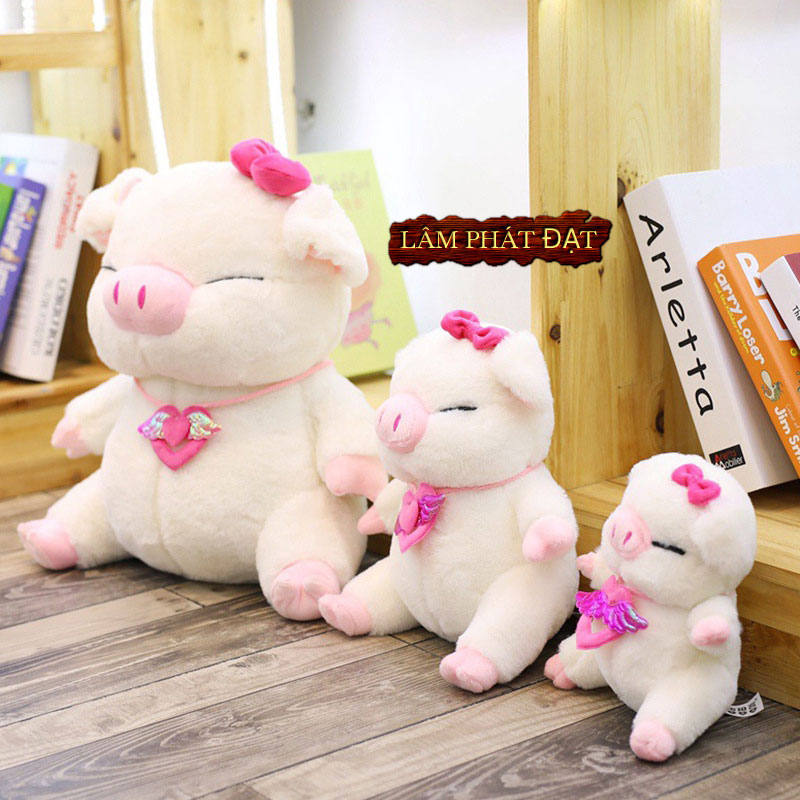 Địa Chỉ Bán Thú Nhồi Bông Heo Ù Dây Chuyền Trái Tim Tại TPHCM