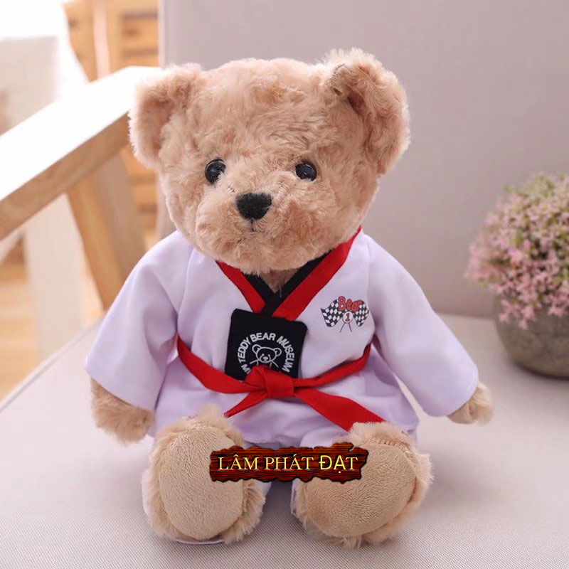 Gấu Bông Võ Thuật | Thú Nhồi Bông Con Gấu Mặc Áo Taekwondo