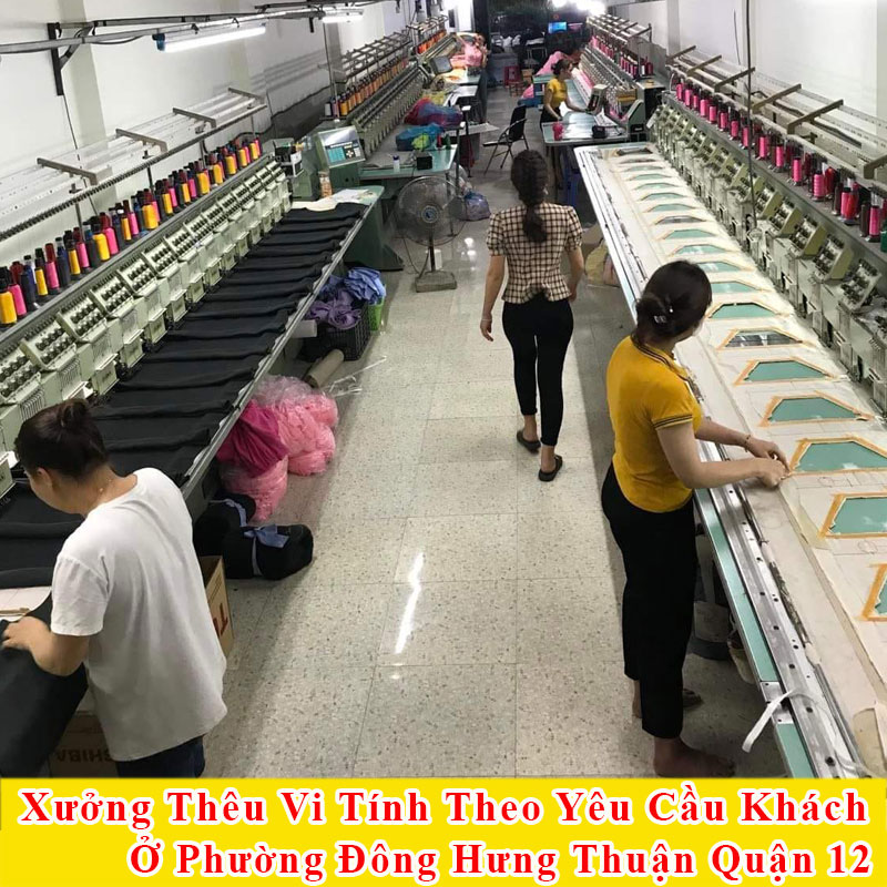 Xưởng thêu vi tính thiết kế theo yêu cầu khách Phường Đông Hưng Thuận