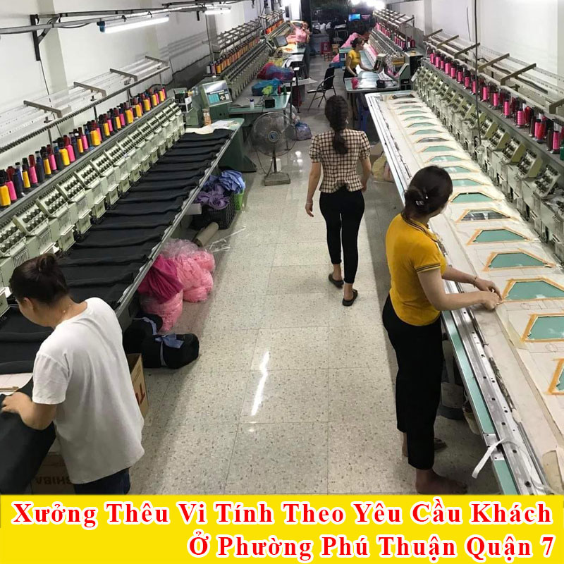 Xưởng thêu vi tính thiết kế theo yêu cầu khách hàng Phường Phú Thuận
