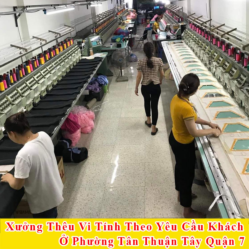 Xưởng thêu vi tính thiết kế theo yêu cầu khách Phường Tân Thuận Tây